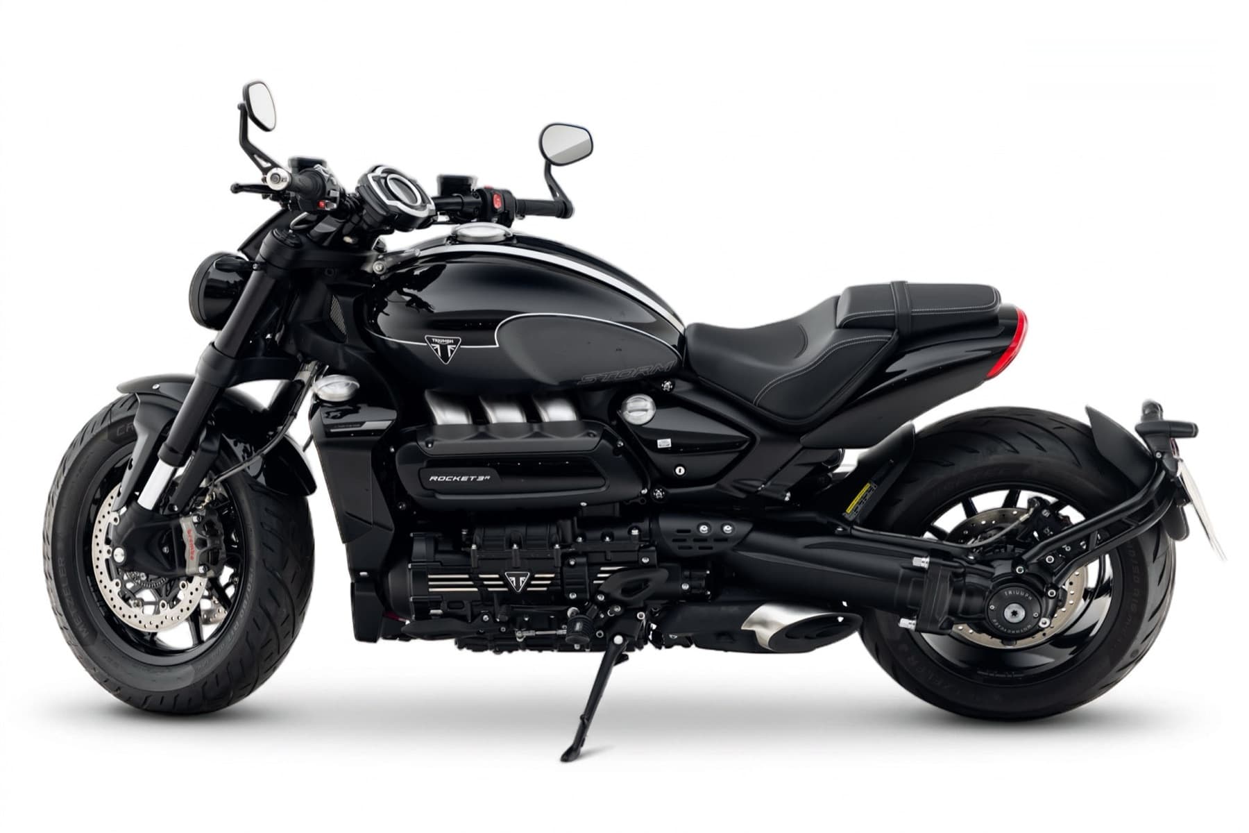 Triumph Rocket 3 R Storm da 4BOSS, processada com fundo branco de catálogo